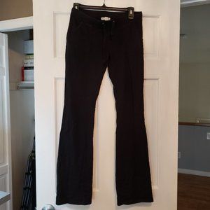 ZUNANA Black Cotton Yoga Pants Pockets S